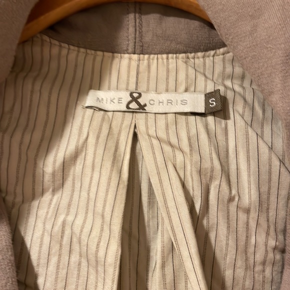 Mike & Chris Fleece Peplum Jacket Taupe Small - Picture 6 of 10